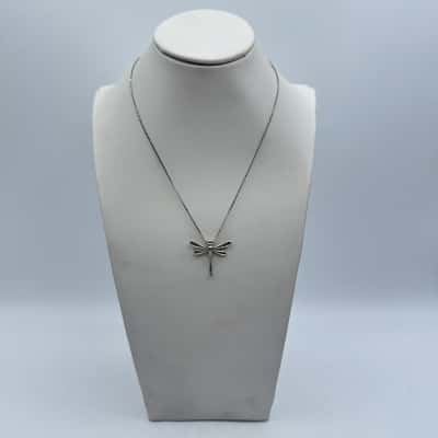  925 Silver Dragonfly Necklace 