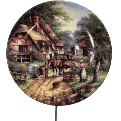 Wedgwood making the Hayrick collectable plate