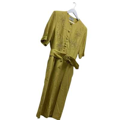 Vintage Country Road Australia Linen-Viscose Mustard Dress Size 10