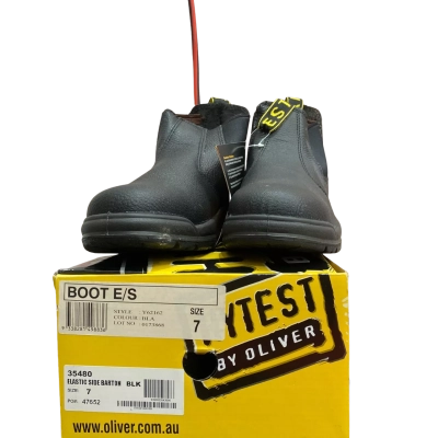 Hytest by Oliver Mens Size 7 Black Elastic Side Barton Boots