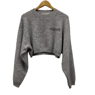 Elite Eleven Women's Size XL Cropped Jumper Grey 