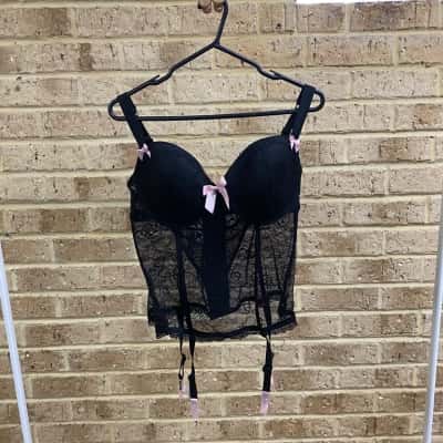 Love honey 1x/2x lace push-up basque set