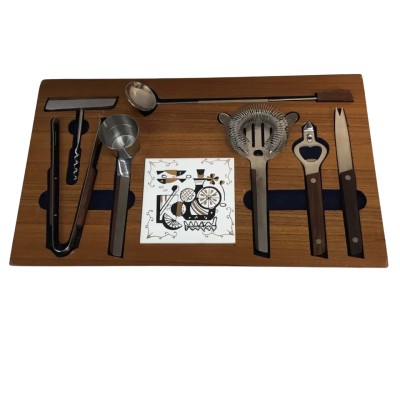 Vintage 70’s  MCW Complete Tile Cheese Board and Serving Utwensils 