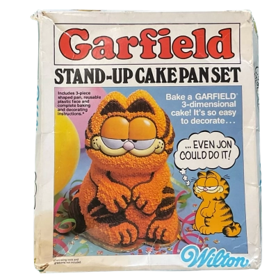 Garfield Stand Up Cakepan Set Vintage
