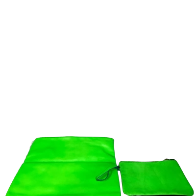 Aime Garcia Green & Black Leather Foldable Purse & Pouch