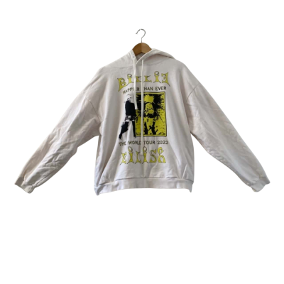 BILLIE EILISH Happier Than Ever World Tour 2022 Hoodie Sweatshirt Unisex Boxy Organic Size Large