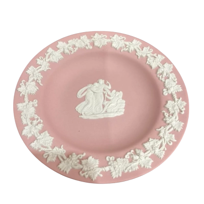 Wedgewood Pink Jasperware Vintage Trinket Dish