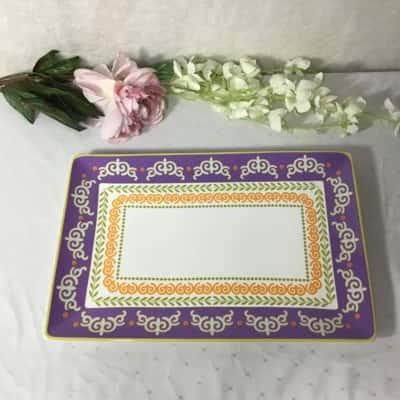Maxwell & Williams "Vivacious" Purple Porcelain Rectangular Serving Platter
