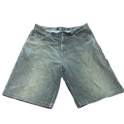 Retro Anchor Blue Jorts Size 36 Green Corduroy 
