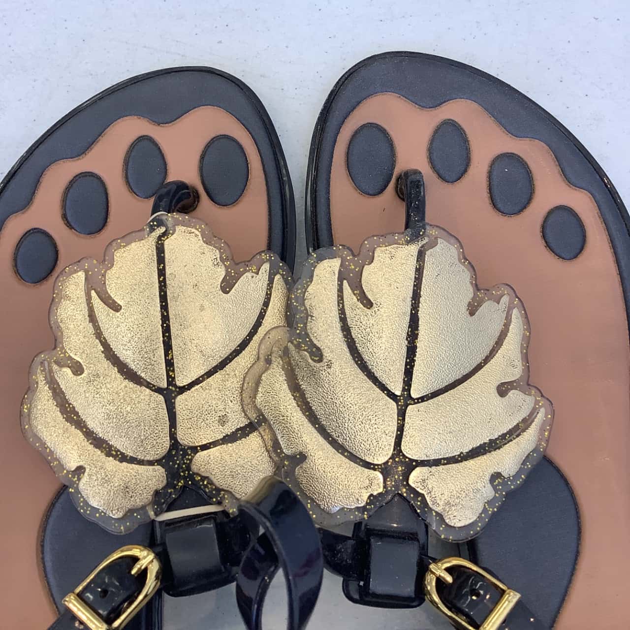 VivianWestwood✕Melissa　ゴールド24.5㌢ Vivienne Westwood x Melissa Lime Green Jelly Sandals, 10 US