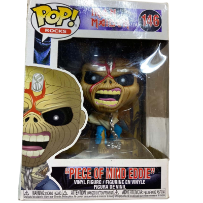 Funko Pop Rocks Iron Maiden Piece of Mind EDDIE Vinyl 146 With Plastic Protector
