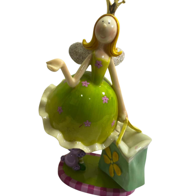 The product is a Koolitz Blowfish Girl Statue Figurine. 28 cm tall