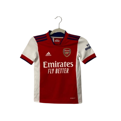 ARSENAL FC Adidas Kids Shirt Size AGE 8-9 Red / White 