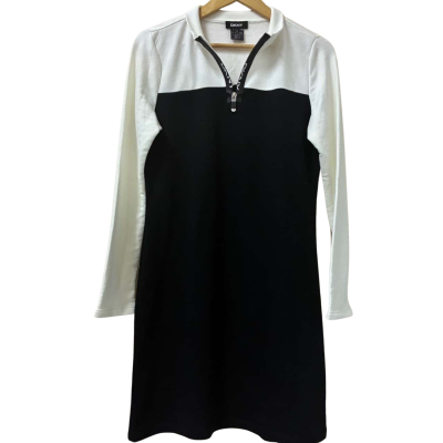 DKNY Womens Size M Casual Dress Black  / White 