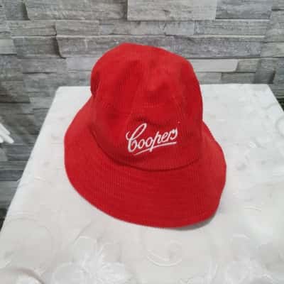  Mens Bucket Hat Red / White coopers 