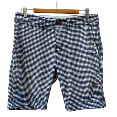 Superdry Mens Size S Blue Checked Shorts 