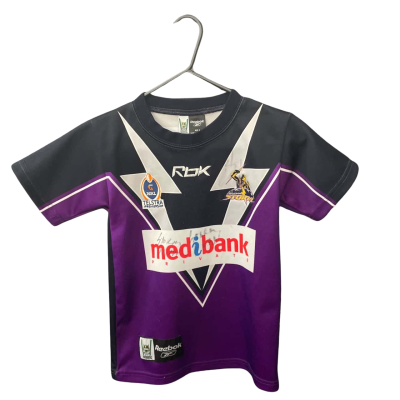 NRL Melbourne Storm Kids Size S Signed Jersey 