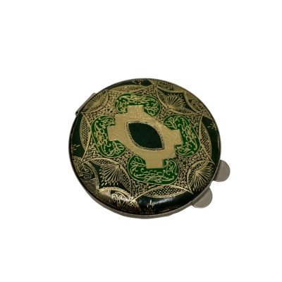Vintage Italian Leather Powder Compact