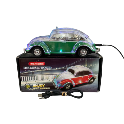 Crystal Car Speaker with LED Lights Rechargeable Battery 