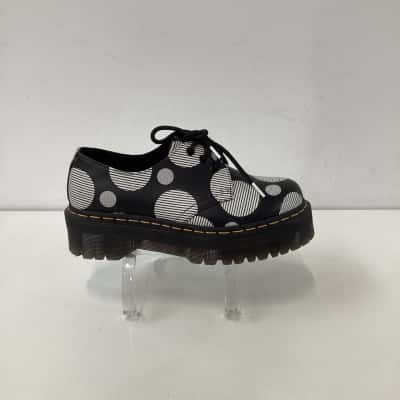 Dr Martens Unisex  Size 41 Black  / Polka Dot / Striped / White 