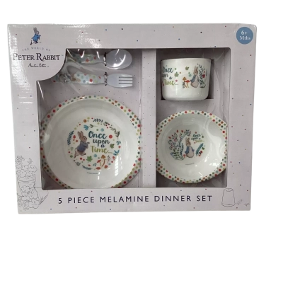 PETER RABBIT - 5 Piece Melamine Dinner Set RRP $25.95