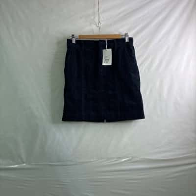 Country Road Womens Size 6 Corduroy Mini Skirt Black BNWT