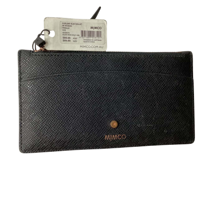 NEW Mimco Small Wallet Black  with Rose Gold Trim