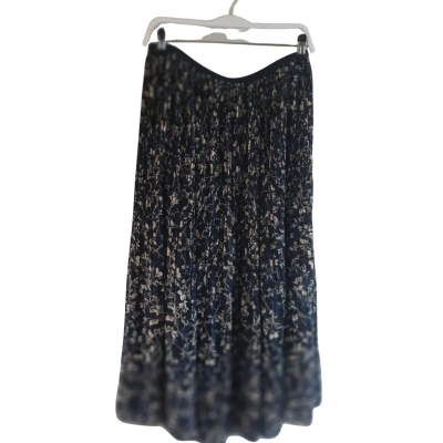 Uniqlo Womens  Size L Elastic Waist Skirt Navy/Beige