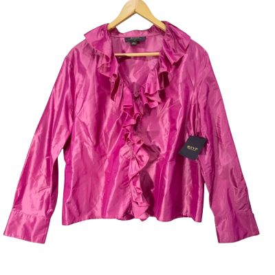 Perri Cutten Women’s Opulent Shirt  Size 18 Pink  