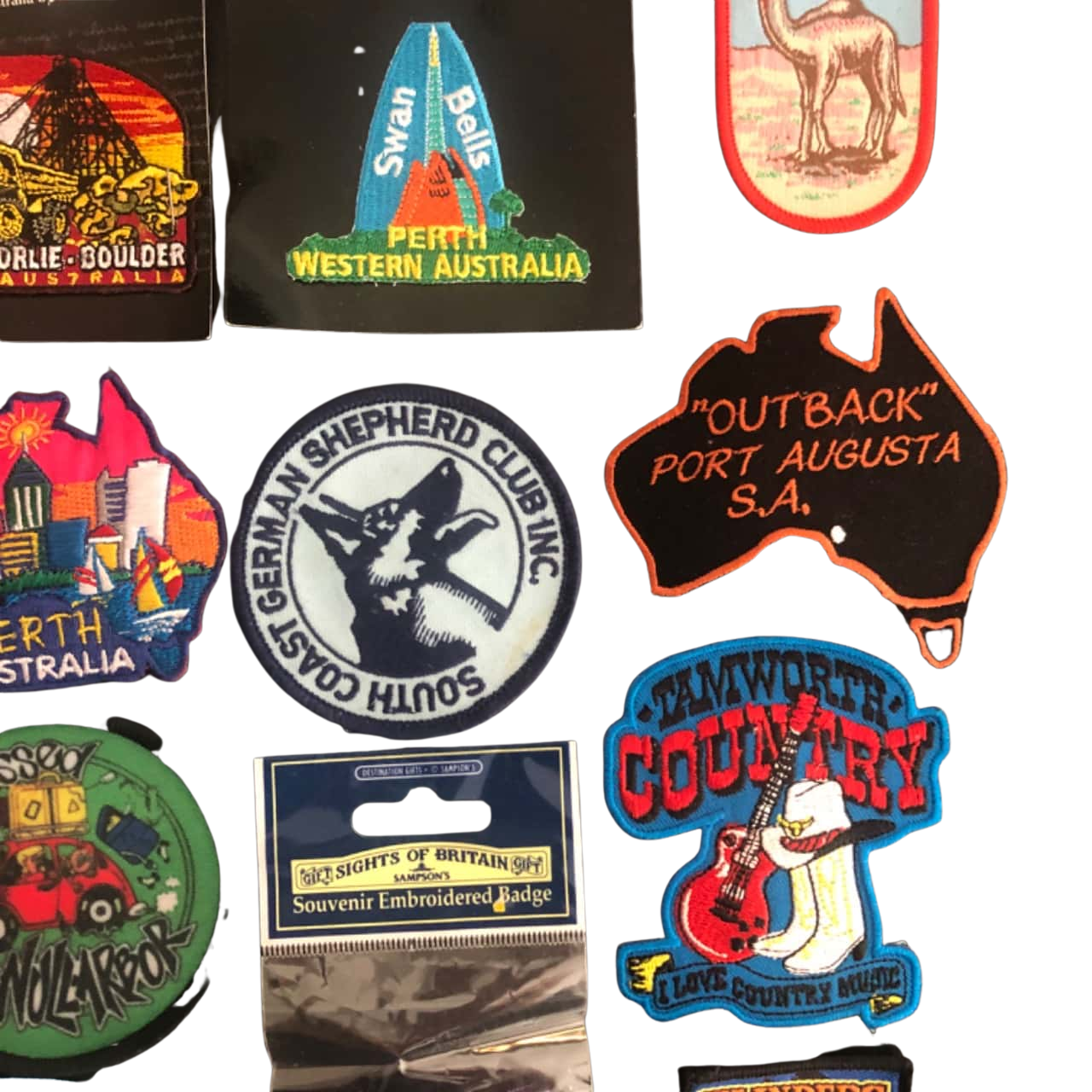 Patches Australiana sew on mix of 15(s)