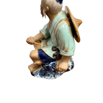 Vintage Chinese Mudman Figurine Art