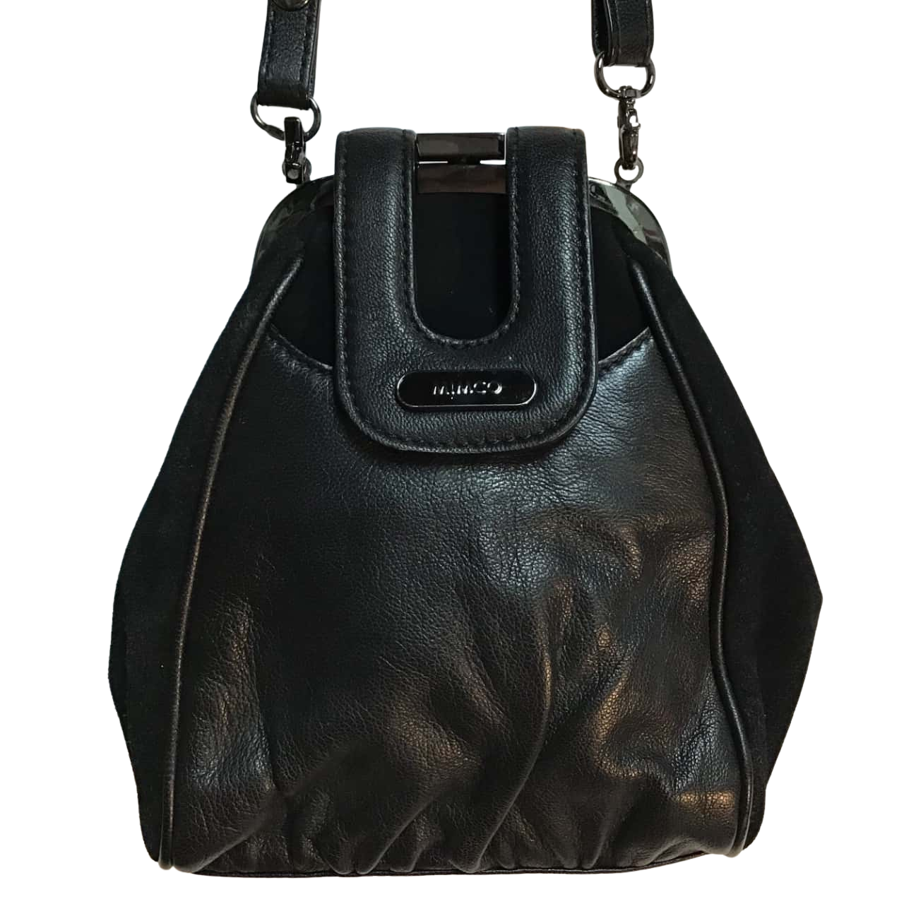 Mimco Womens Handbag Black Leather