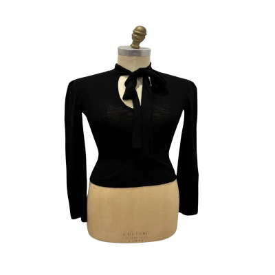Scanlan Theodore Womens  Size One Size Long Sleeve Top Black  