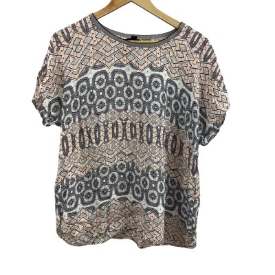 Verge Womens  Size L Granada Top Pink/Blue Pattern