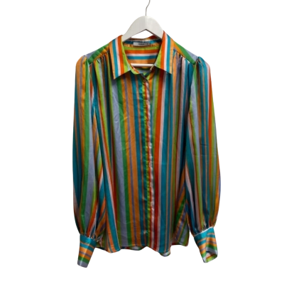 Sheike  Size 16 Button Up Top / Long Sleeve Shirt Multicoloured / Striped 