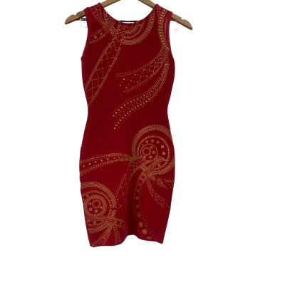 Herve Leger Women's Dress Size S Red 