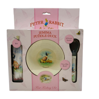 BNIB Beatrix PotterJemima Puddle Duck Melamine First Feeding Set   Off