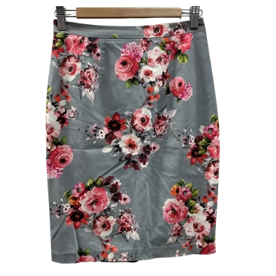 Alannah Hill Womens  Size 8 Pencil Skirt Floral / Grey 