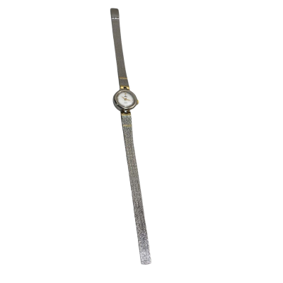Vintage LORUS Silver Gold Tone Swiss Quartz Ladies Dress Wristwatch Dainty WORKS