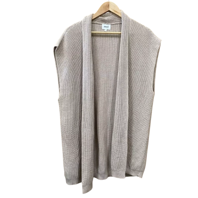 Seed Heritage Beige Wool-Blend Sleeveless Cardigan One Size 