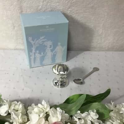 Wedgwood London Bear Silverplated Egg Cup & Spoon Set (boxed)