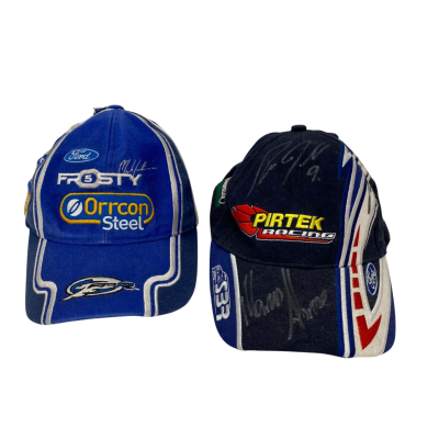 Motor Racing - Caps (2) - 1 with signatures