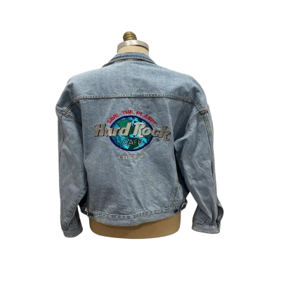 HardRock Cafe Mens  Size XL Denim Jacket Blue 