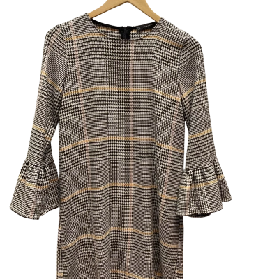 Zara  Womens Black Tartan Dress Size S