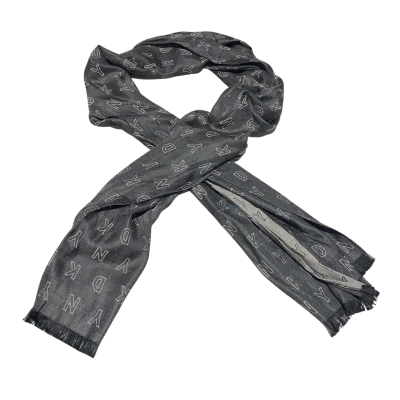 DKNY Womens Large Scarf Grey 80 x 200 cm