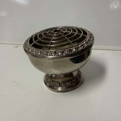 Vintage Lanthe silver plate potpourri holder