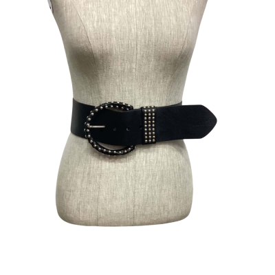  No-l-ita Italian Made Leather Belt   Size 32 Black