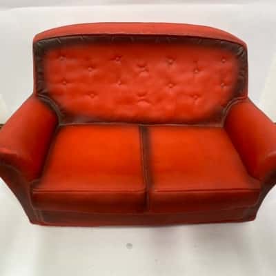 Vintage Pedigree Sindy Doll Red Settee 