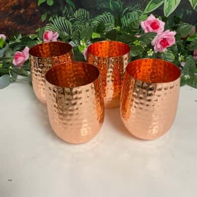 Stemless Copper Glasses Set/4