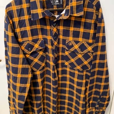 Swanndri Mens  Size XXXL Flannel Shirt Blue / Checked / Yellow 